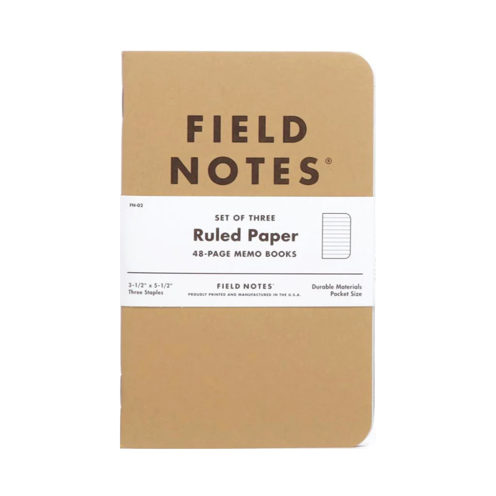 Field Notes 3 pack of rules paper notebooks