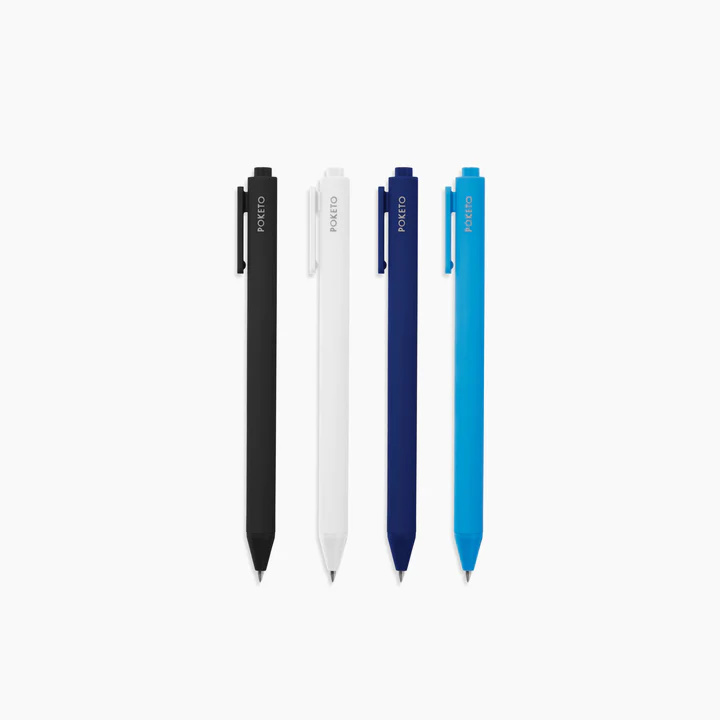 Poketo Vivid Gel Pens, Set of 4 - Cool