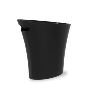 Black skinny trash can by Umbra